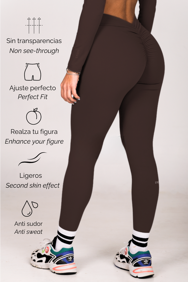 LYOM™ Active Allure Leggings - Taupe Brown - LYOM™