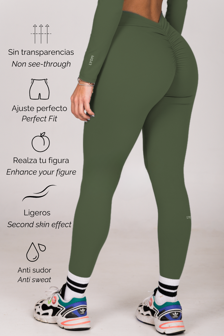 LYOM™ Active Allure Leggings - Militar Green - LYOM™