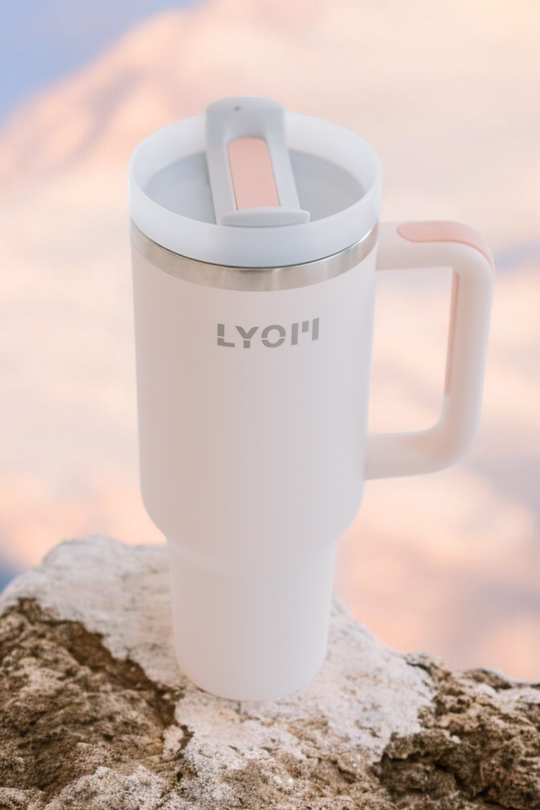 LYOM™ Aesthetic Tumbler 1.2L - Cream