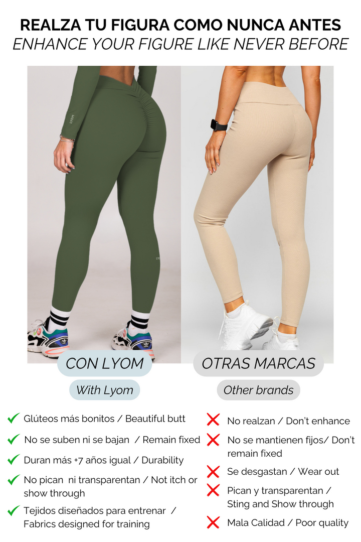 LYOM™ Active Allure Leggings - Militar Green - LYOM™