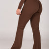 LYOM™ Flare Fusion Leggings - Brown