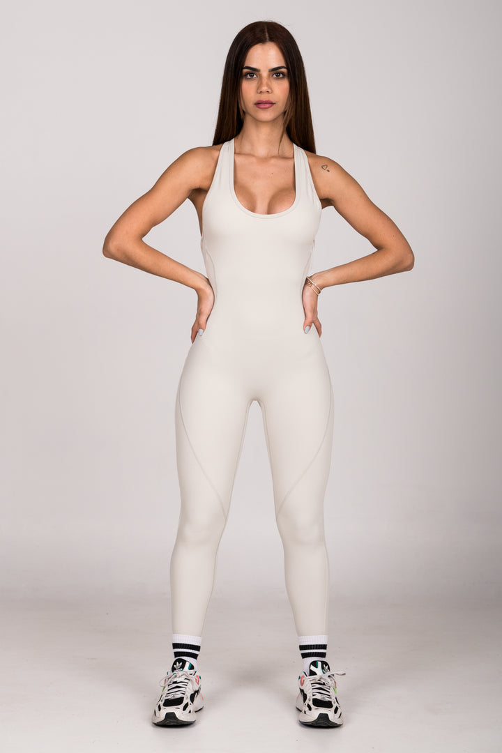 LYOM™ Fitbare Jumpsuit - Cream