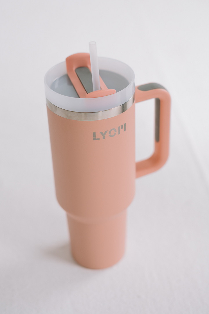 LYOM™ Aesthetic Tumbler 1.2L - Peach