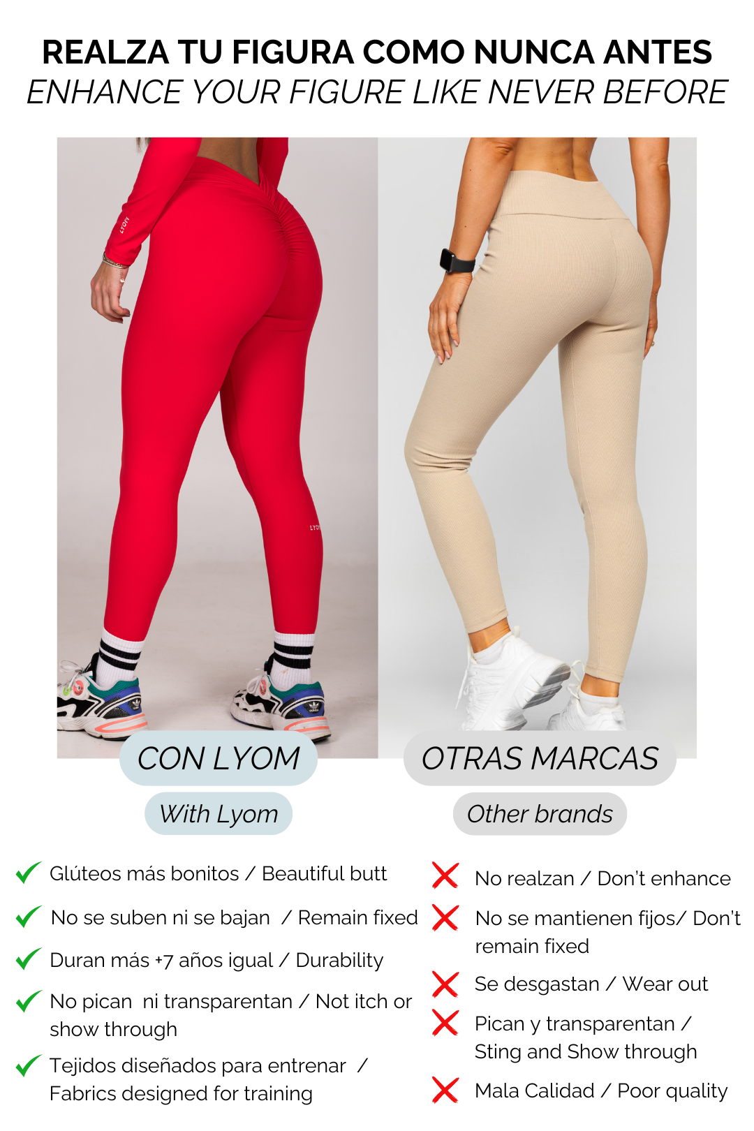 LYOM™ Active Allure Leggings - Red - LYOM™