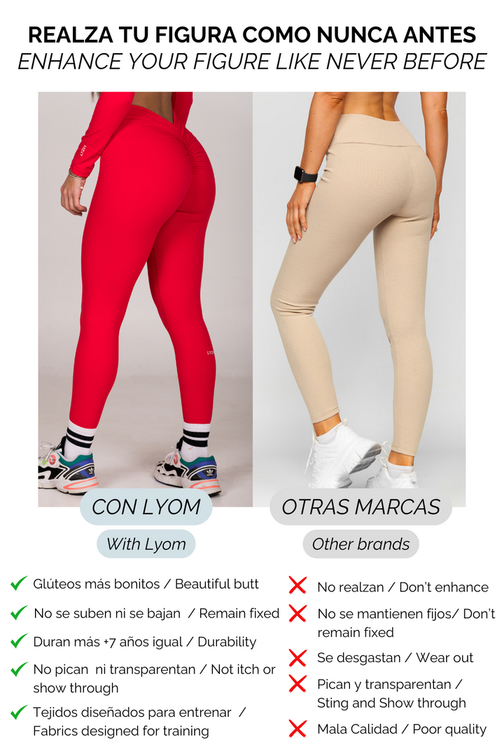 LYOM™ Active Allure Leggings - Red