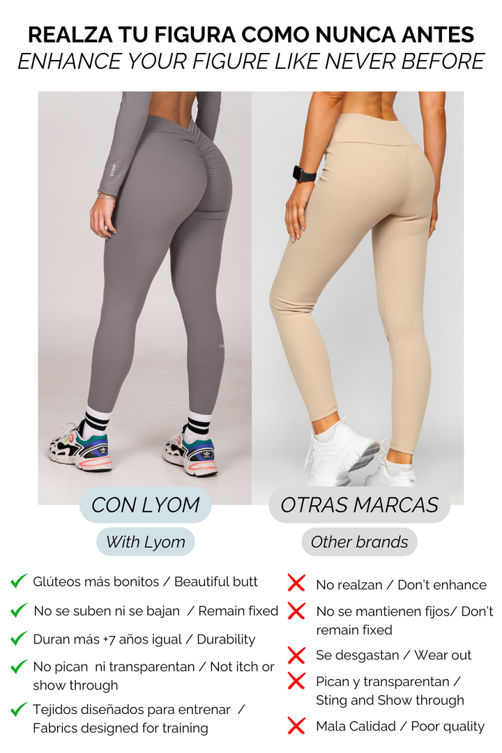 LYOM™ Active Allure Leggings PRE-ORDER - Gray