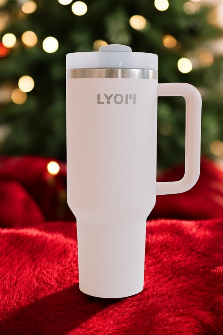 LYOM™ Aesthetic Tumbler 1.2L - Cream